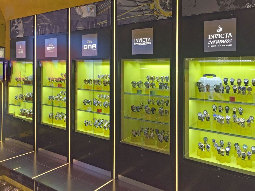 Invicta Watches Custom Showcases Visual Millwork